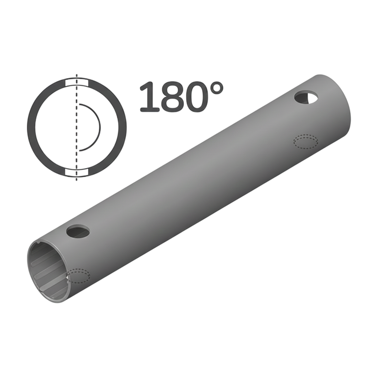 Buis 35 cm 180° (4 gaten)
