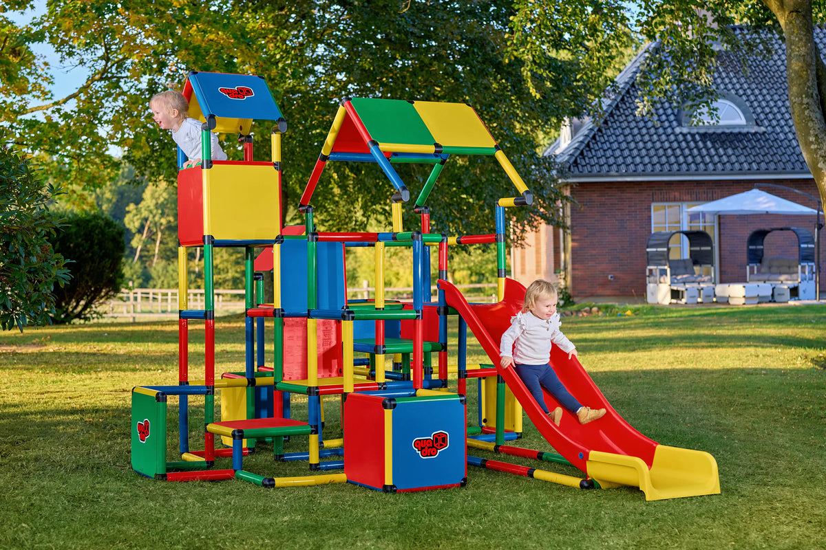 QUADRO Kletterparcours mit Kletterpyramide – Aufbauvariante 5