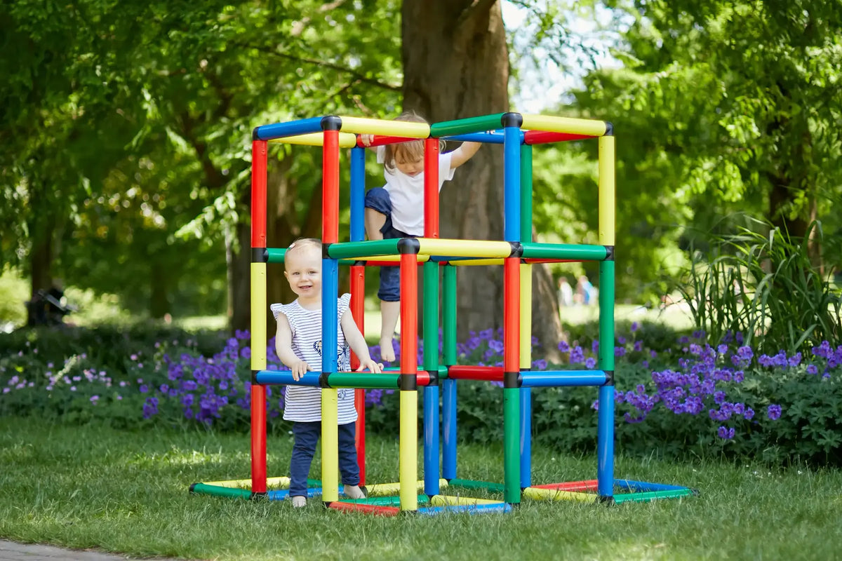 QUADRO Kletterpyramide – Aufbauidee 1