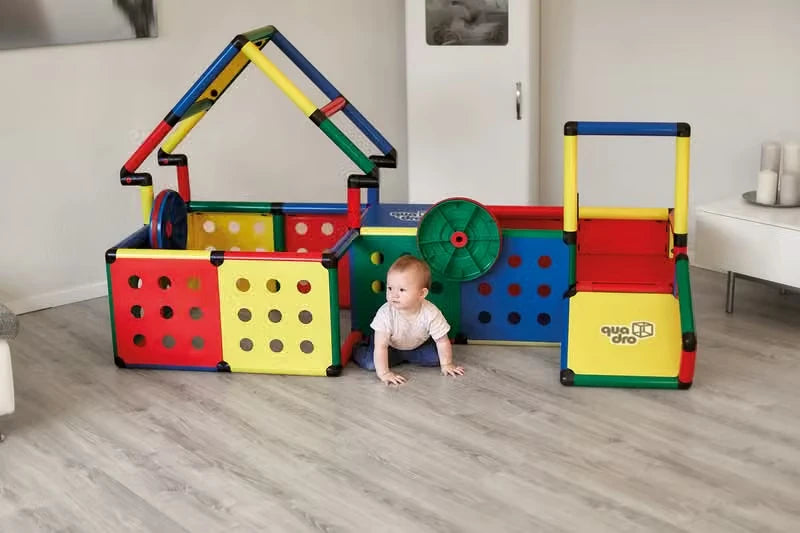 QUADRO Evolution mit Lochplattenset XXL und 500 Bällen – Aufbauvariante 2