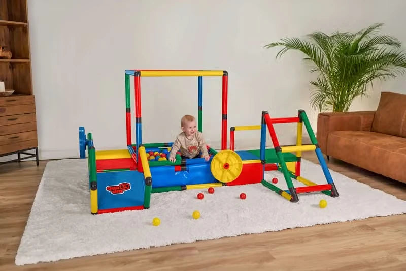 QUADRO Evolution mit Poolfolie XS, 500 Bällen und Playcube – Aufbauvariante 2
