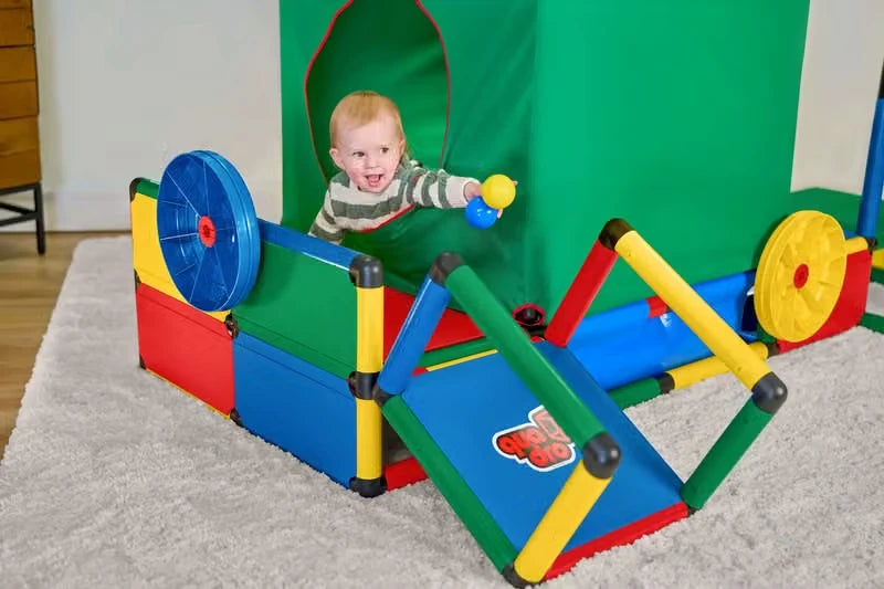 QUADRO Evolution mit Poolfolie XS, 500 Bällen und Playcube – Aufbauvariante 6