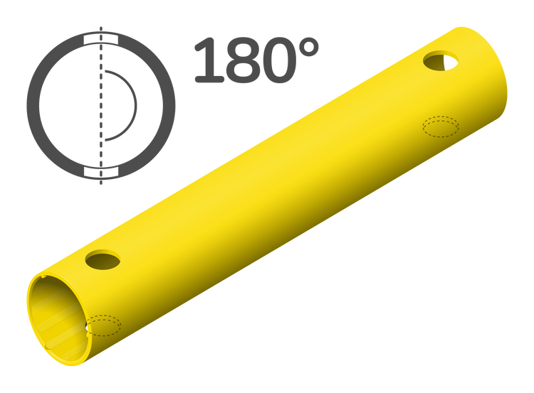 Buis 35 cm 180° (4 gaten)