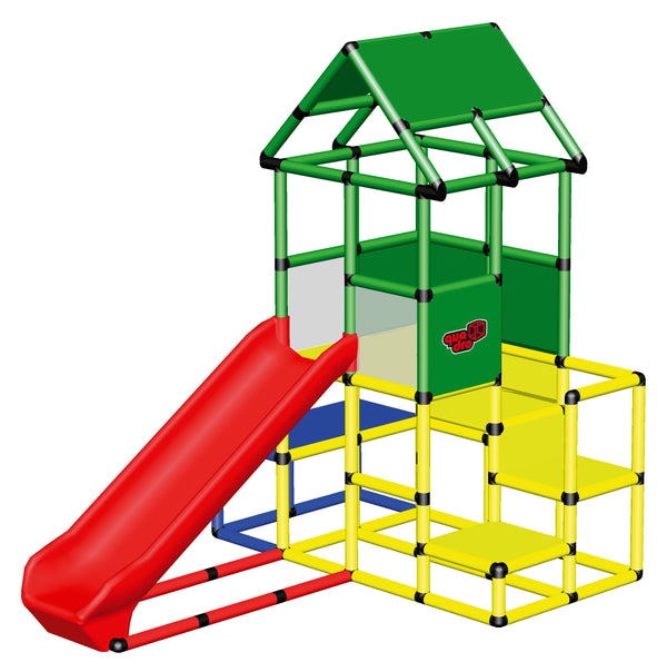 Großer Spielturm mit Integralrutsche